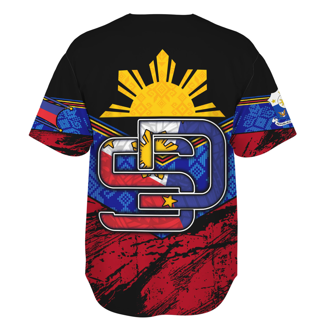 Philippines Filipinos Baseball Shirt San Diego Filipino Grunge Brush Stroke Style