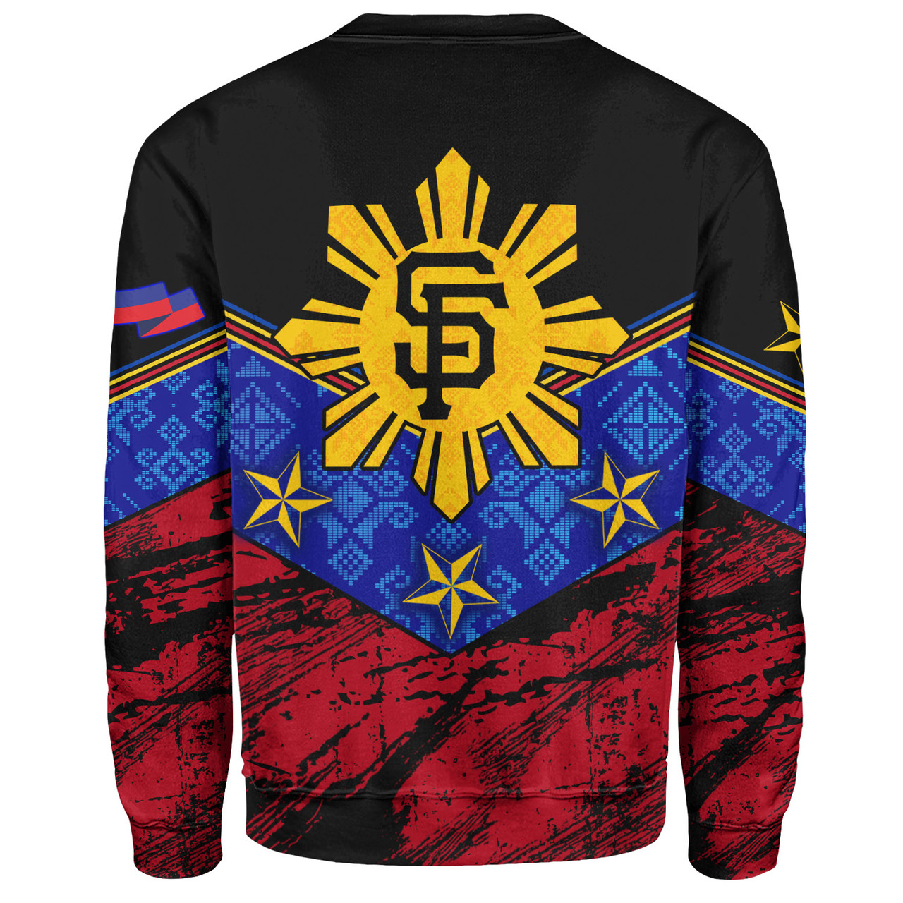 Philippines Filipinos Sweatshirt San Francisco Filipino Grunge Brush Stroke Style