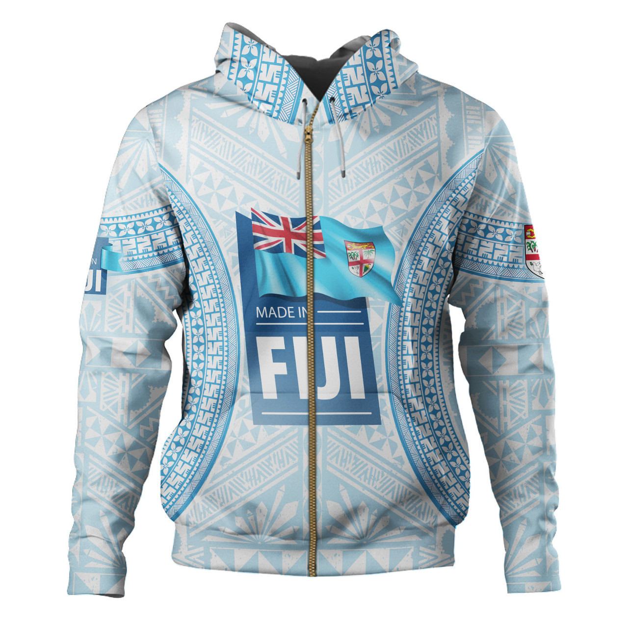 Fiji Hoodie Fijian Tapa Style