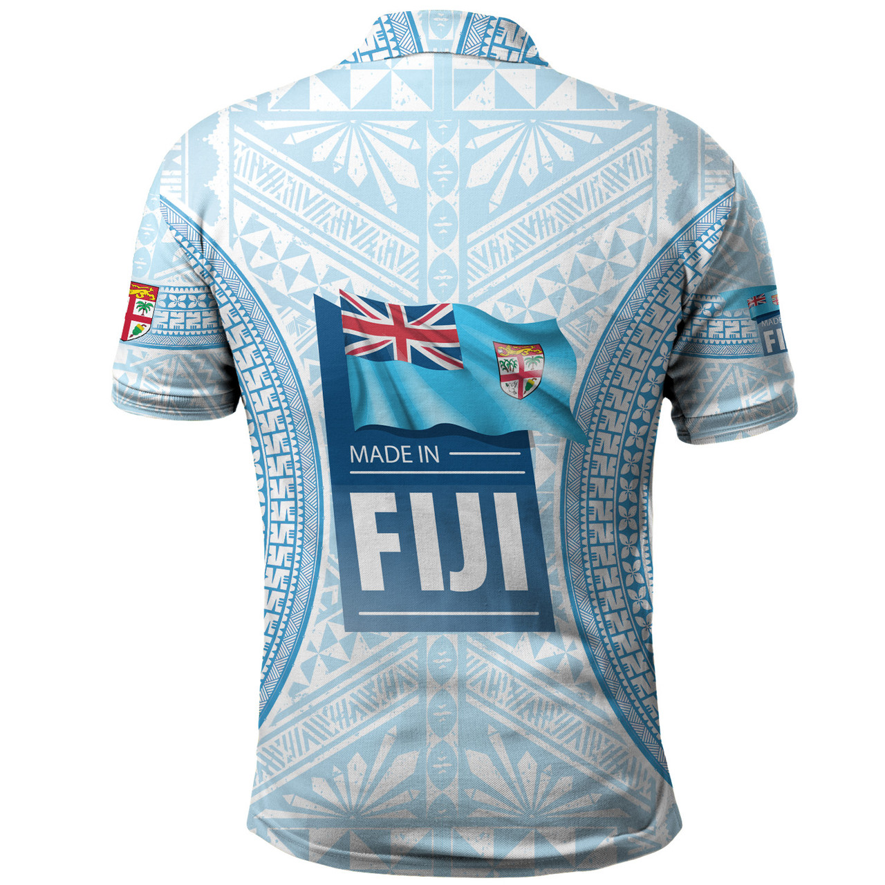 Fiji Polo Shirt Fijian Tapa Style