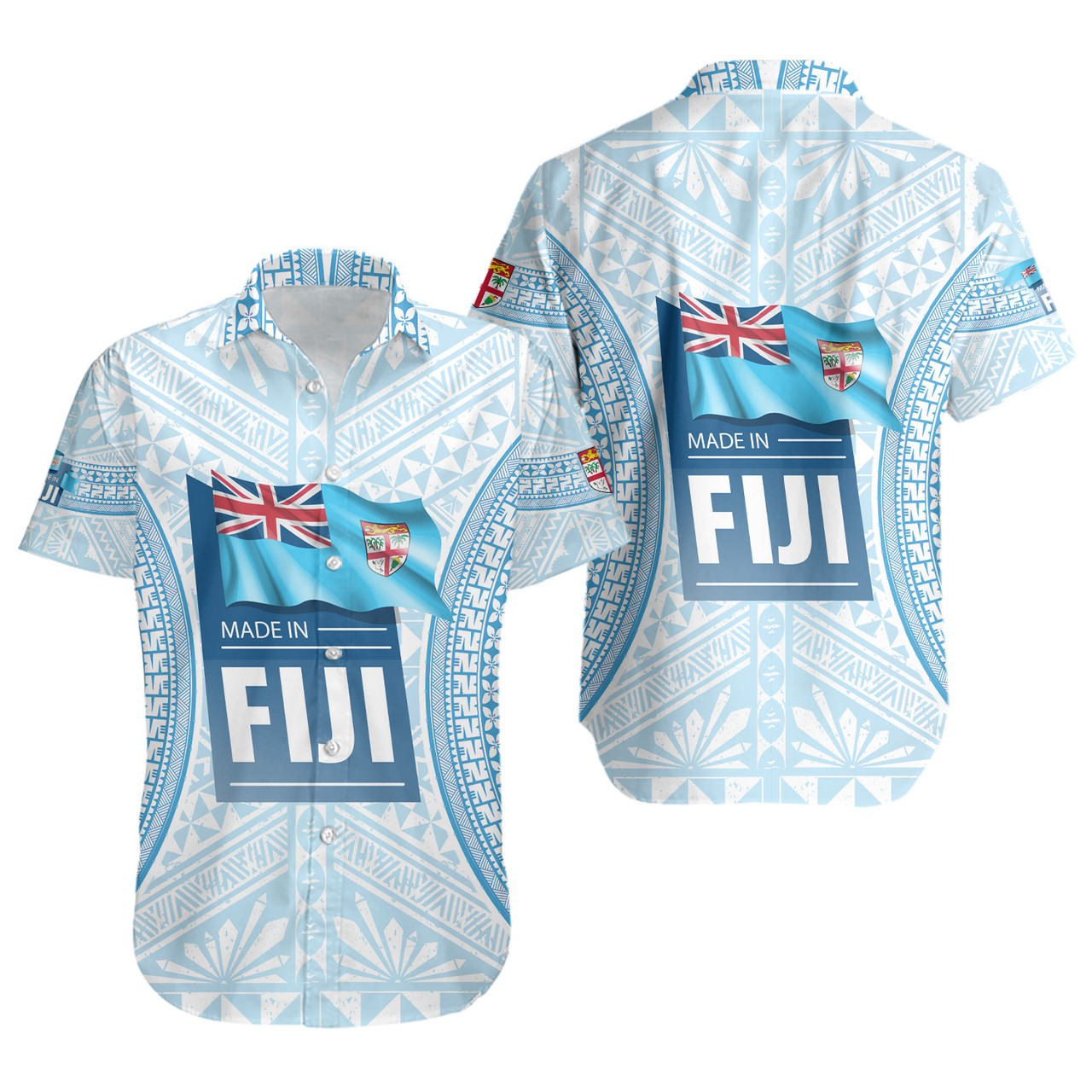 Fiji Short Sleeve Shirt Fijian Tapa Style