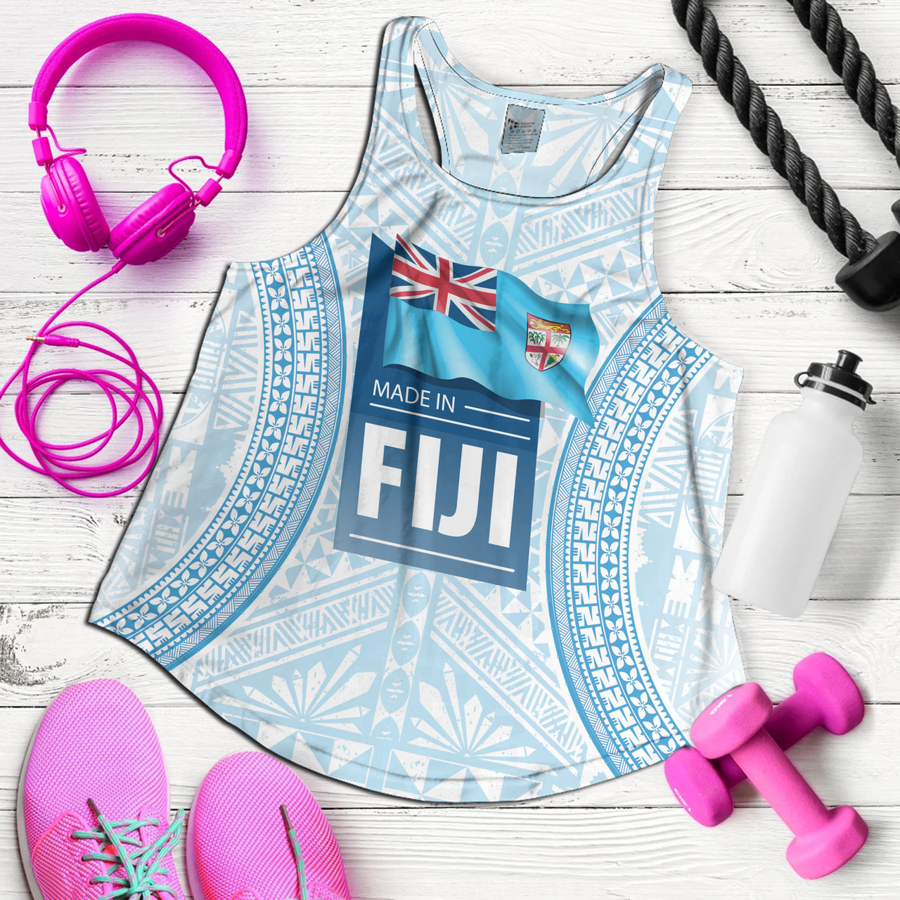 Fiji Women Tank Fijian Tapa Style