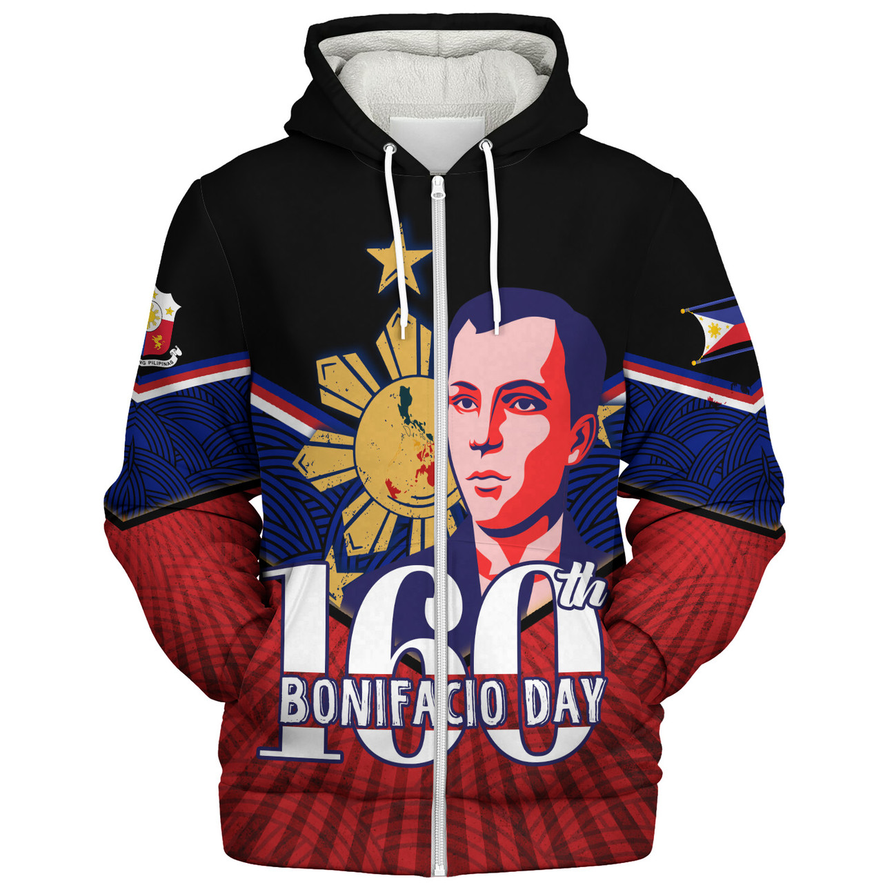 Philippines Filipinos Sherpa Hoodie Celebrate Bonifacio Day