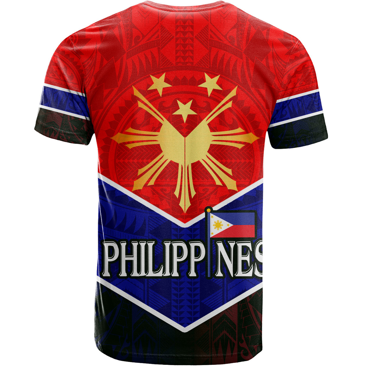 Philippines Filipinos T-Shirt Sun Filipinos Tribal Flowers Patterns