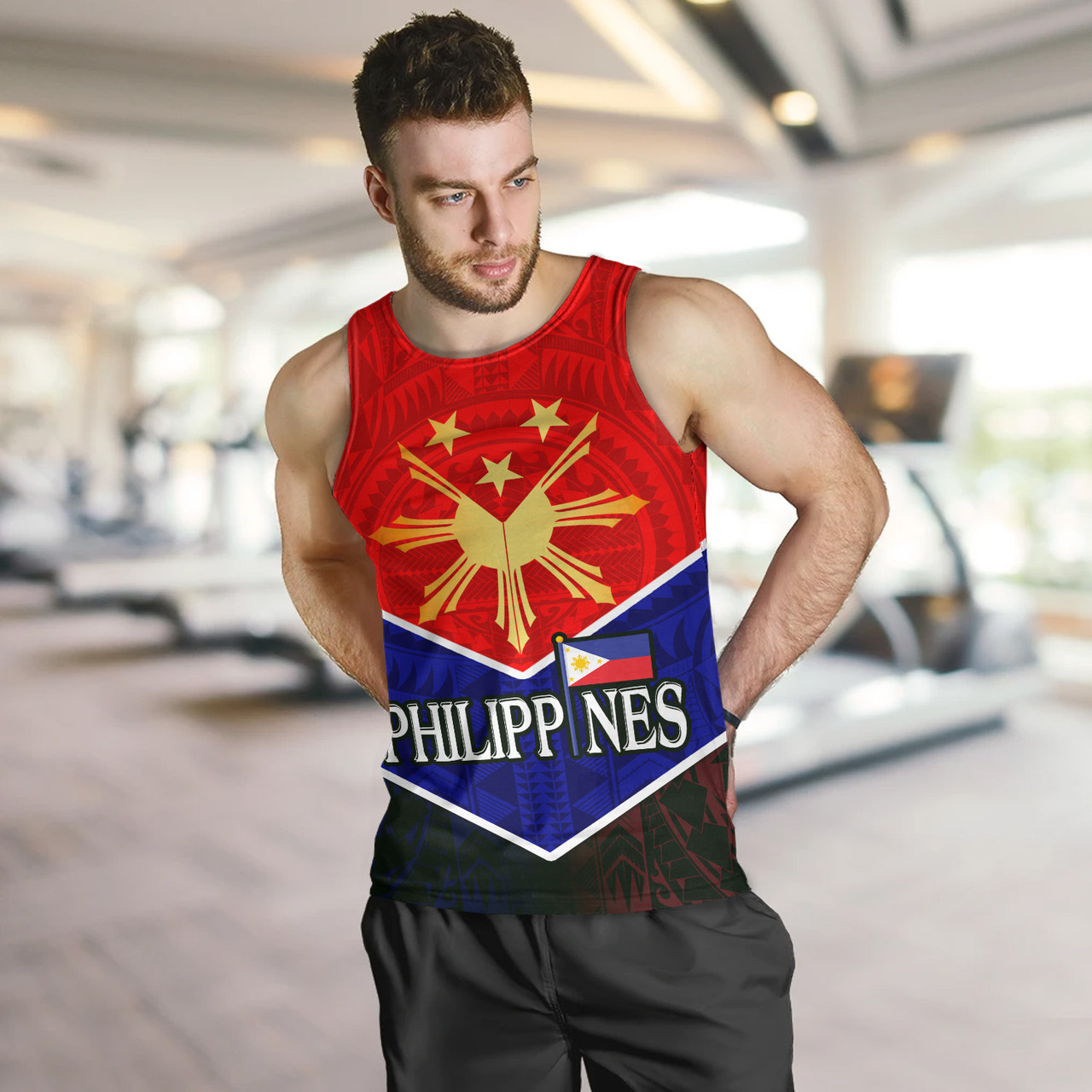 Philippines Filipinos Tank Top Sun Filipinos Tribal Flowers Patterns