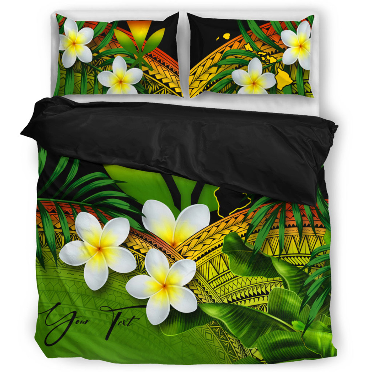 Hawaii Bedding Set Custom Kanaka Polynesian Tropical