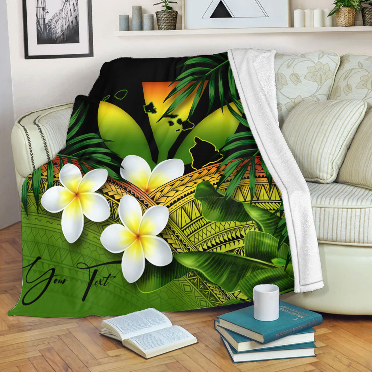 Hawaii Premium Blanket Custom Kanaka Polynesian Tropical