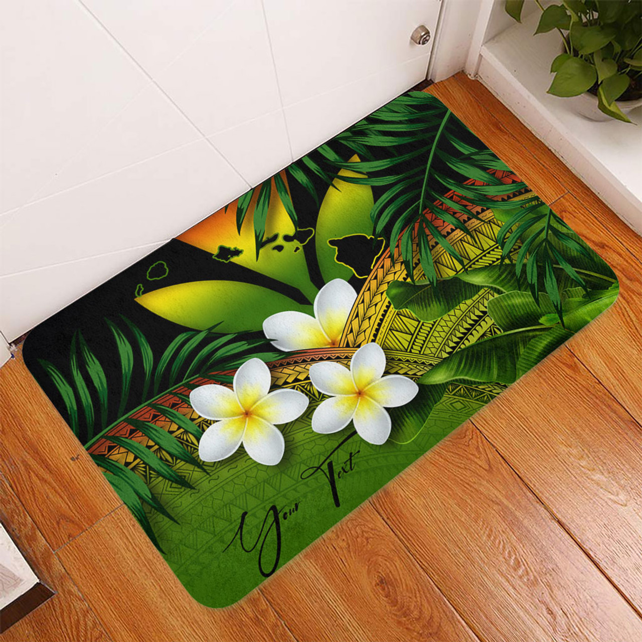 Hawaii Door Mat Custom Kanaka Polynesian Tropical