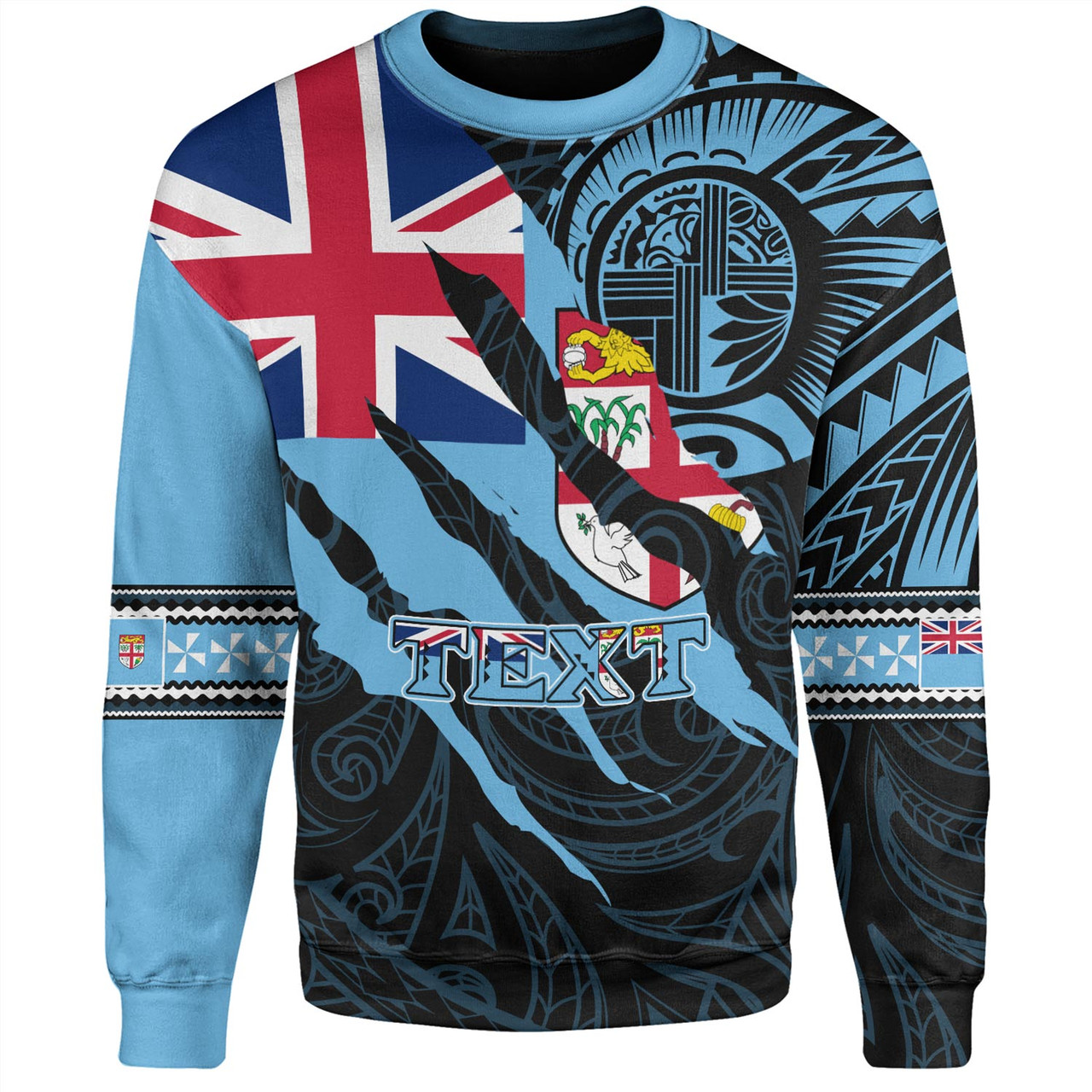 Fiji Sweatshirt Custom Fiji In My Heart Polynesian Style