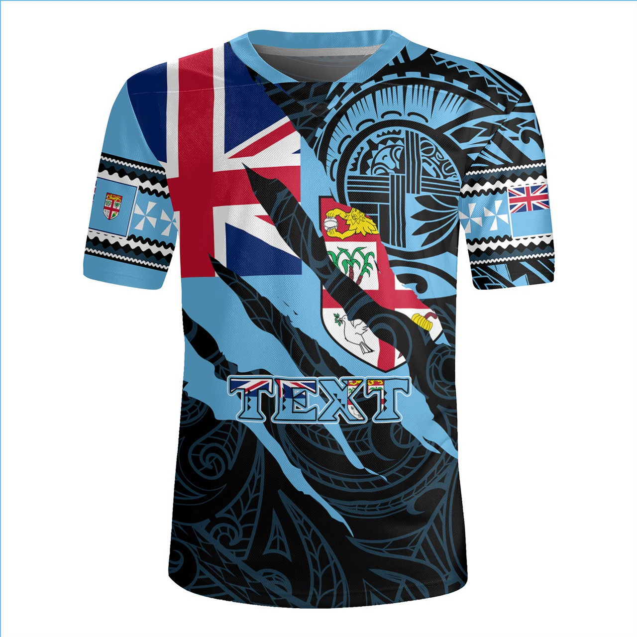 Fiji Rugby Jersey Custom Fiji In My Heart Polynesian Style