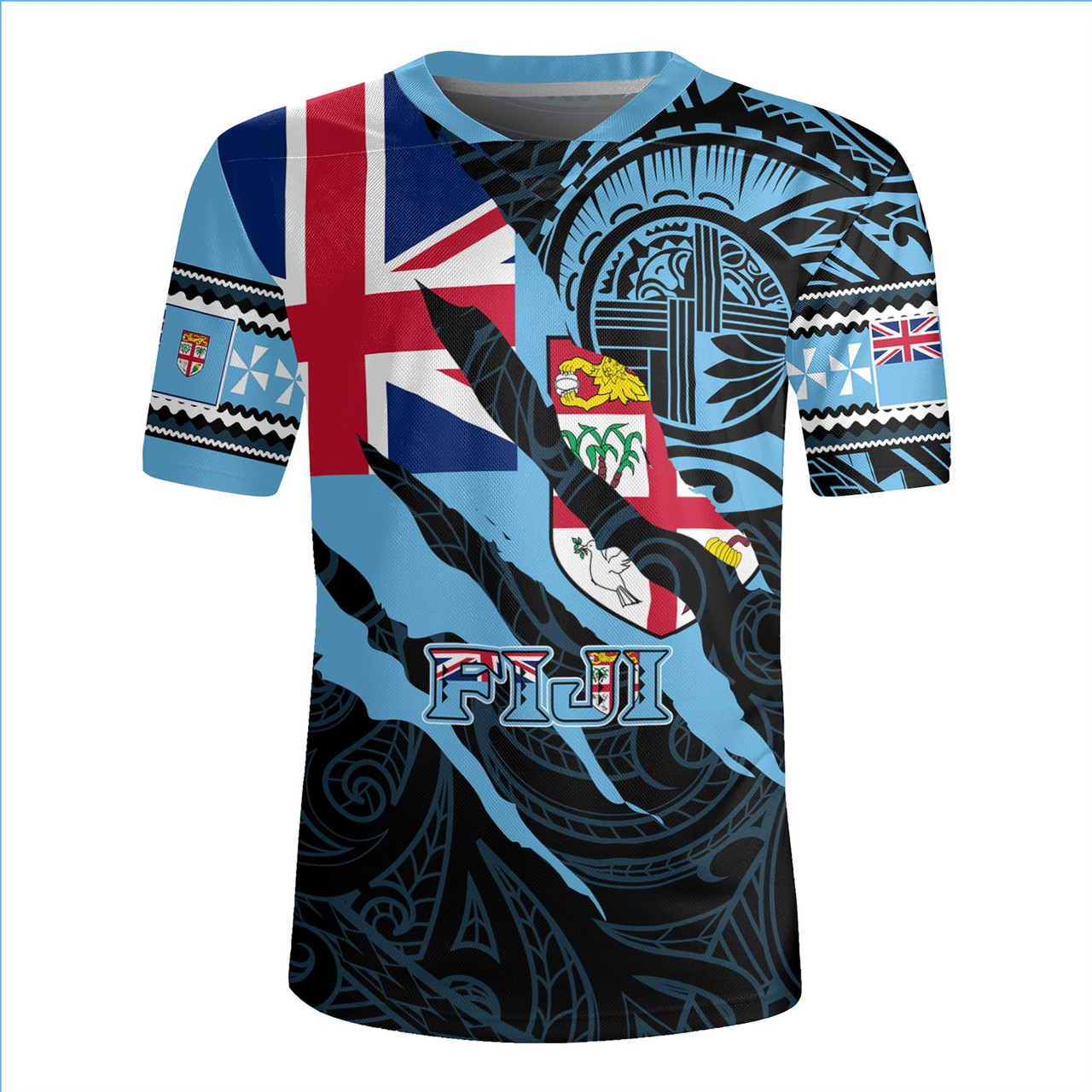 Fiji Rugby Jersey Custom Fiji In My Heart Polynesian Style