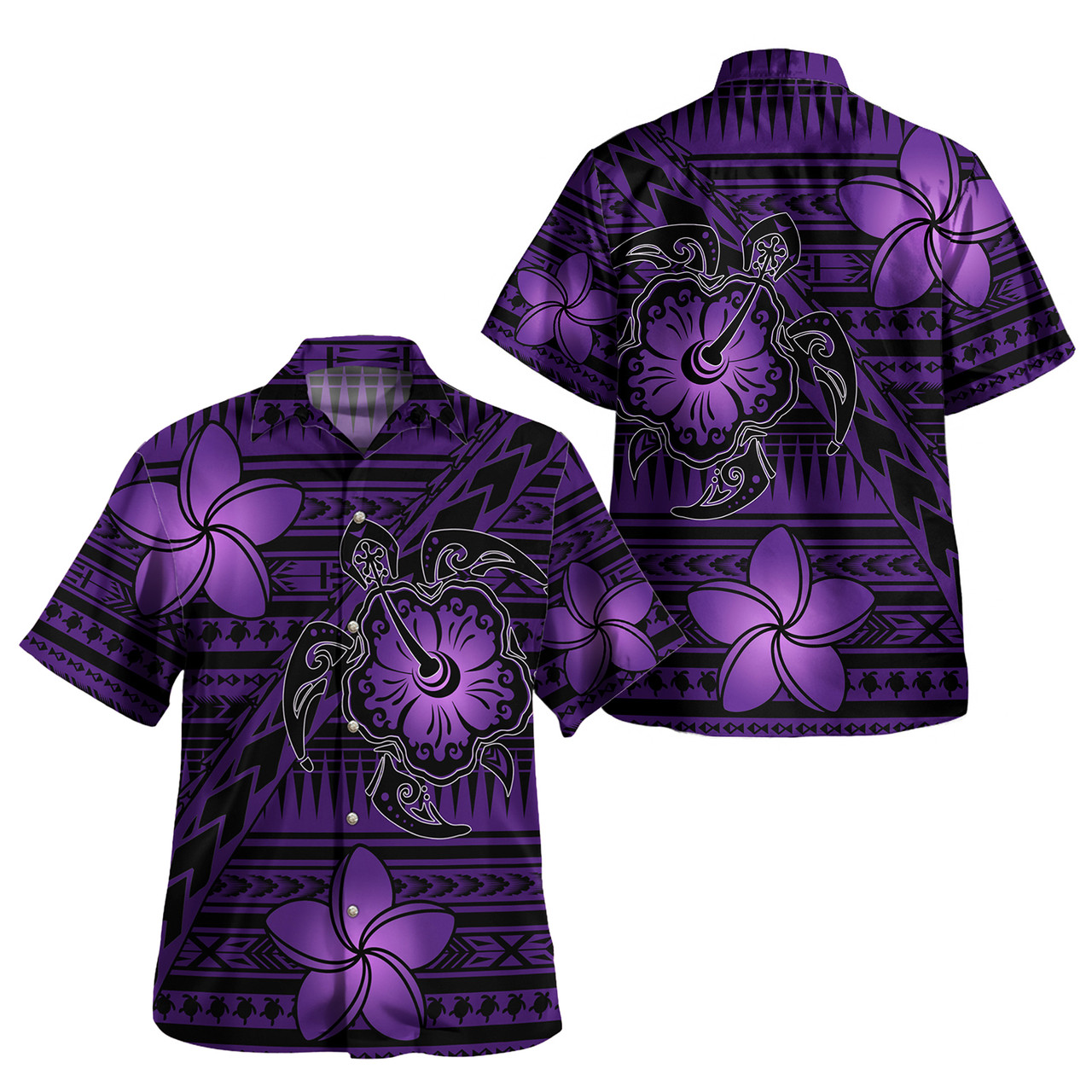 Hawaii Combo Short Sleeve Dress And Shirt Hibiscus Turle With Plumeria Flowers