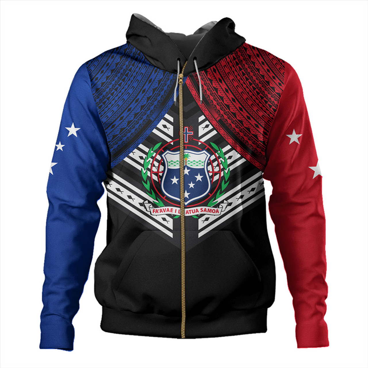 Samoa Hoodie Tribal Pacific Design