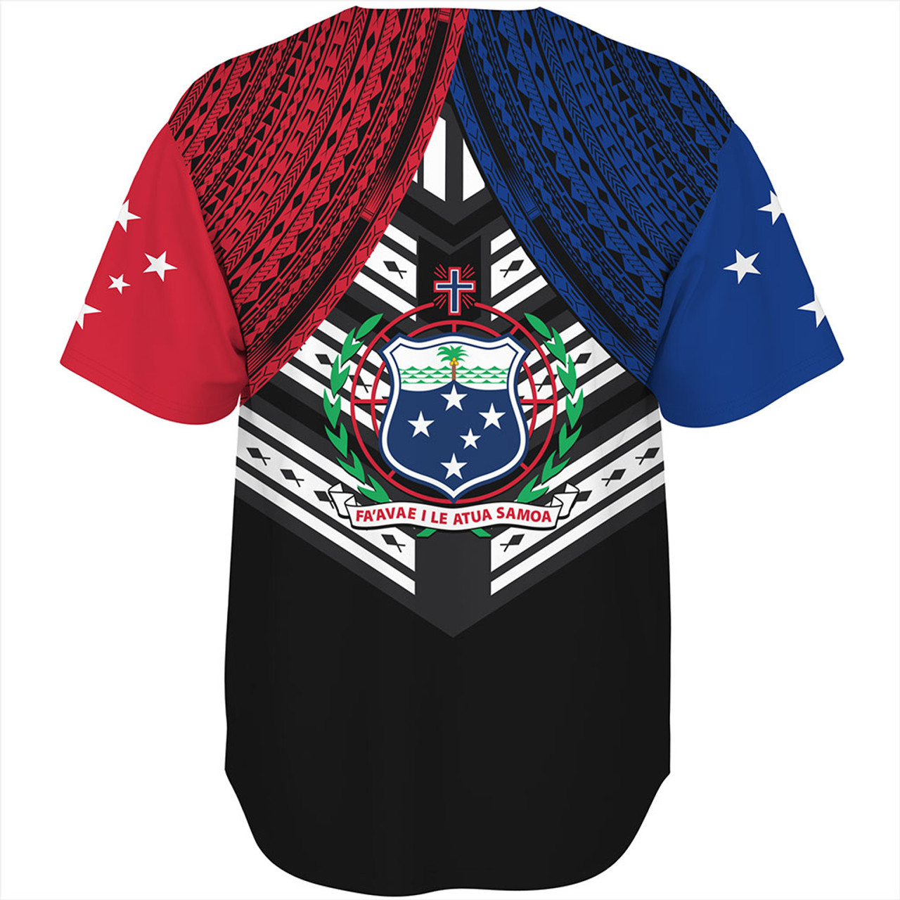 Samoa Baseball Shirt Tribal Pacific Design