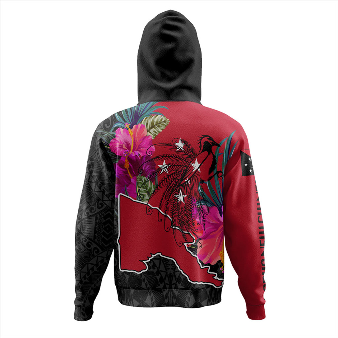 Papua New Guinea Hoodie Map Tropical Style