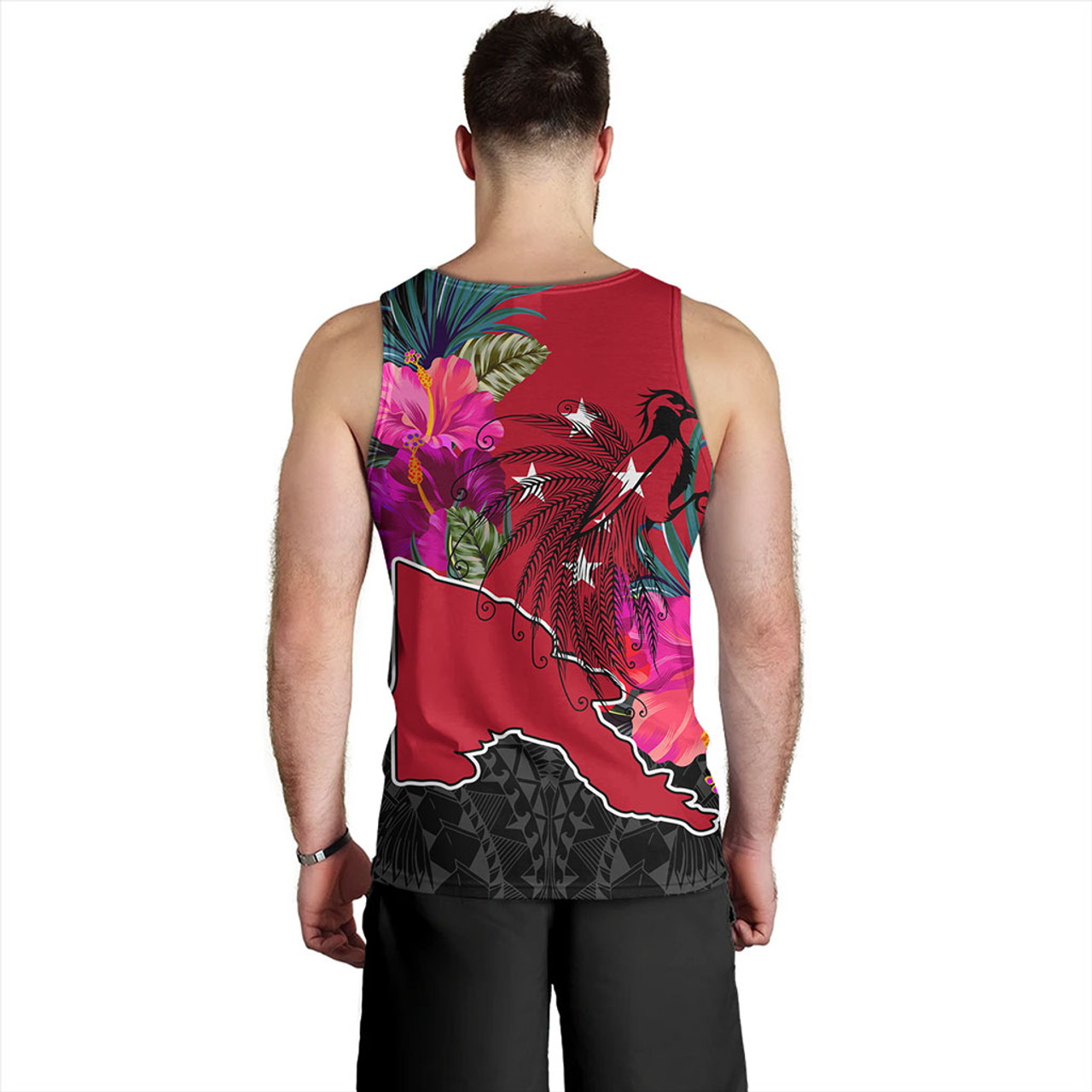 Papua New Guinea Tank Top Map Tropical Style