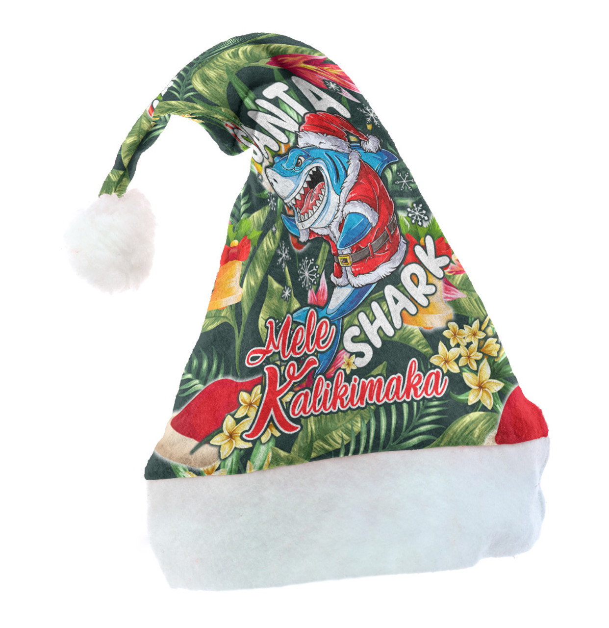 Hawaii Christmas Hat Mele Kalikimaka Santa Shark Tropical Style