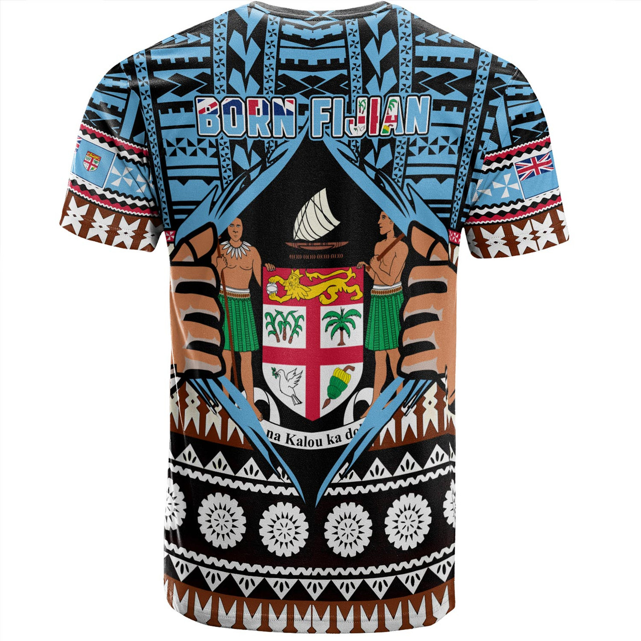 Fiji Rugby Jersey Born Fijian Masi Traditional Pattern Pacific Tribal Art