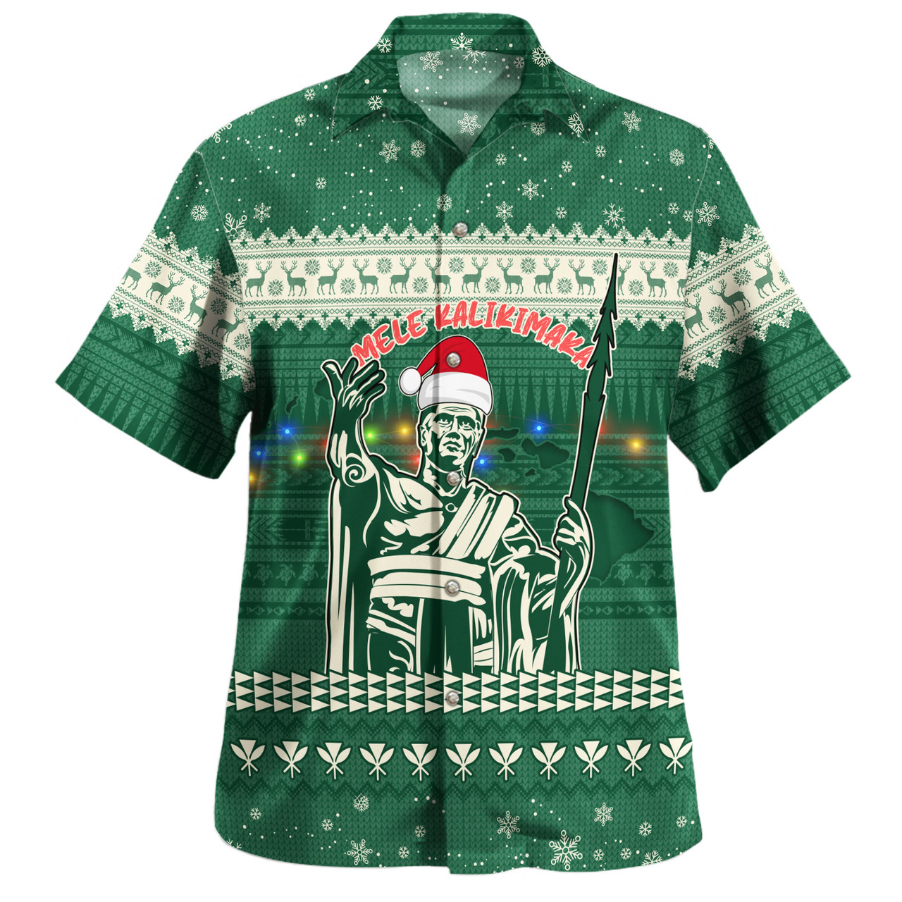 Hawaii Hawaiian Shirt Christmas Hawaii King Tribal Pattern