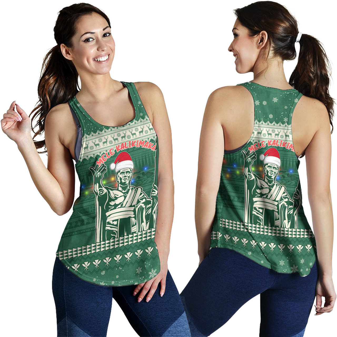 Hawaii Women Tank Christmas Hawaii King Tribal Pattern