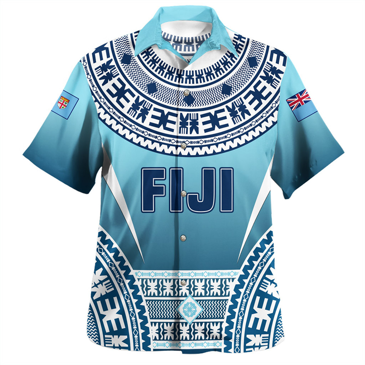 Fiji Hawaiian Shirt Pattern Traditional Circle Style