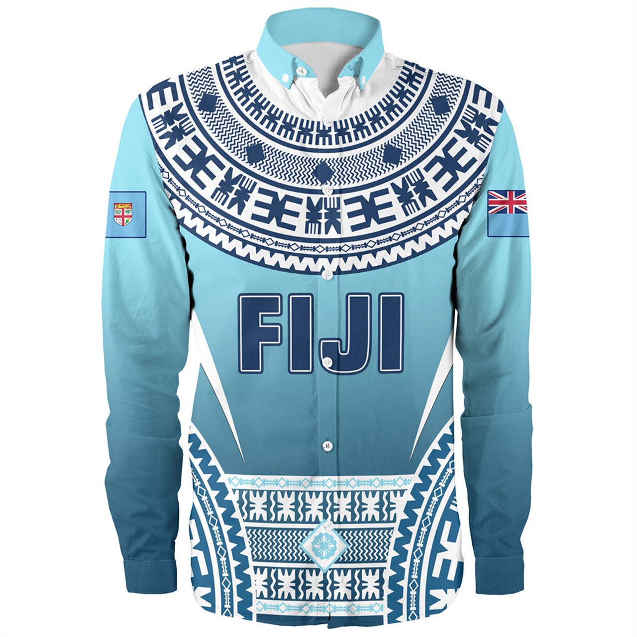 Fiji Long Sleeve Shirt Pattern Traditional Circle Style