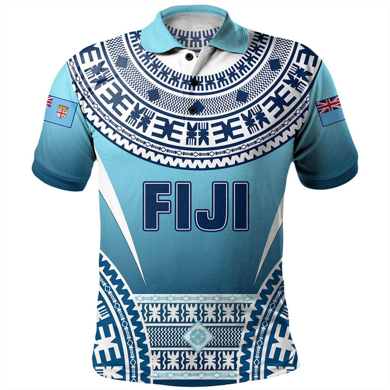 Fiji Polo Shirt Pattern Traditional Circle Style