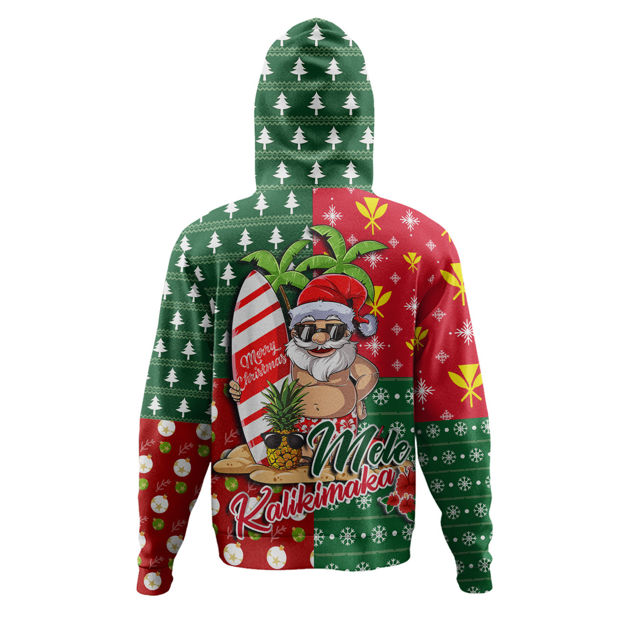 Hawaii Hoodie Mele Kalikimaka Hawaii Christmas Patterns