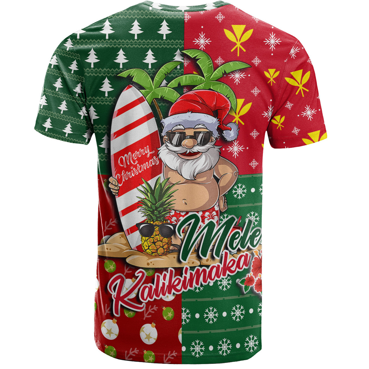 Hawaii T-Shirt Mele Kalikimaka Hawaii Christmas Patterns