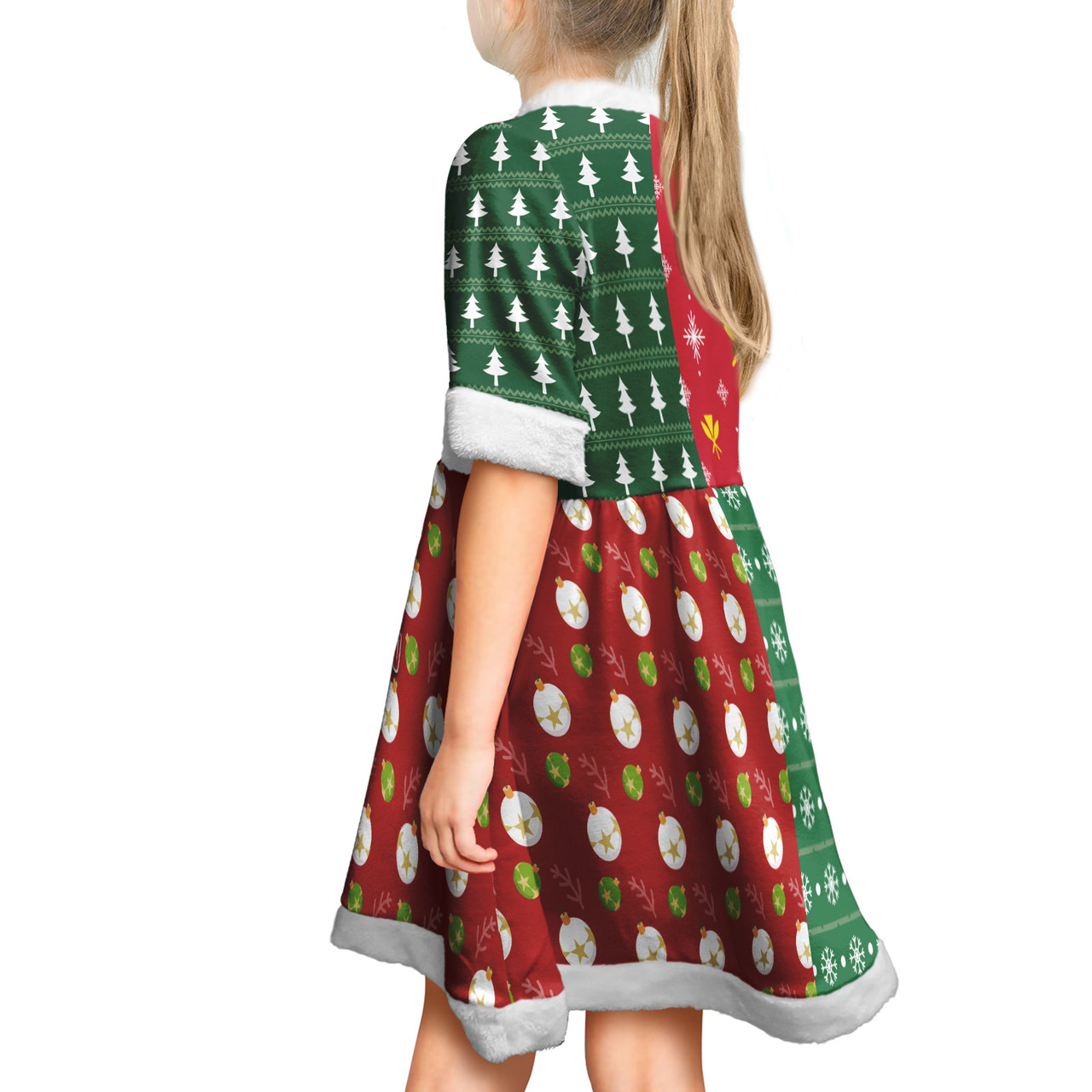 Hawaii Women and Kid Christmas Dress Mele Kalikimaka Hawaii Christmas Patterns