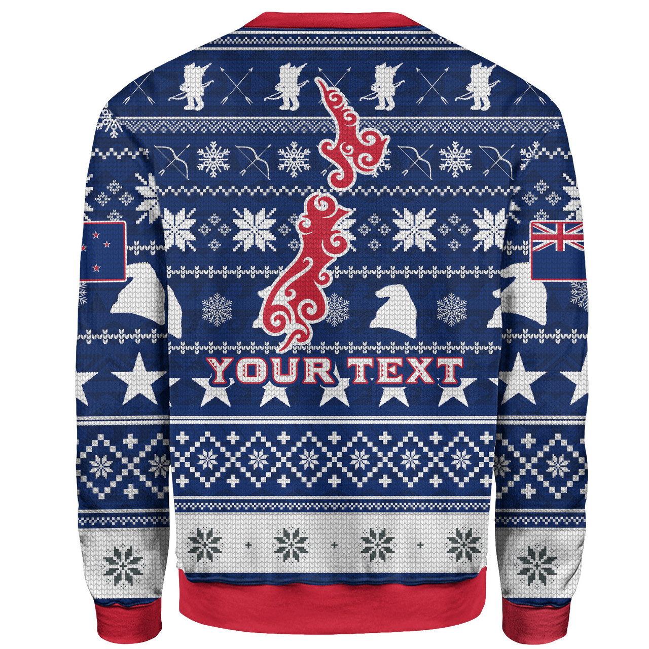 New Zealand Sweatshirt Custom Meri Kirihimete Ugly Christmas Gnome Packing Out a Unicorn