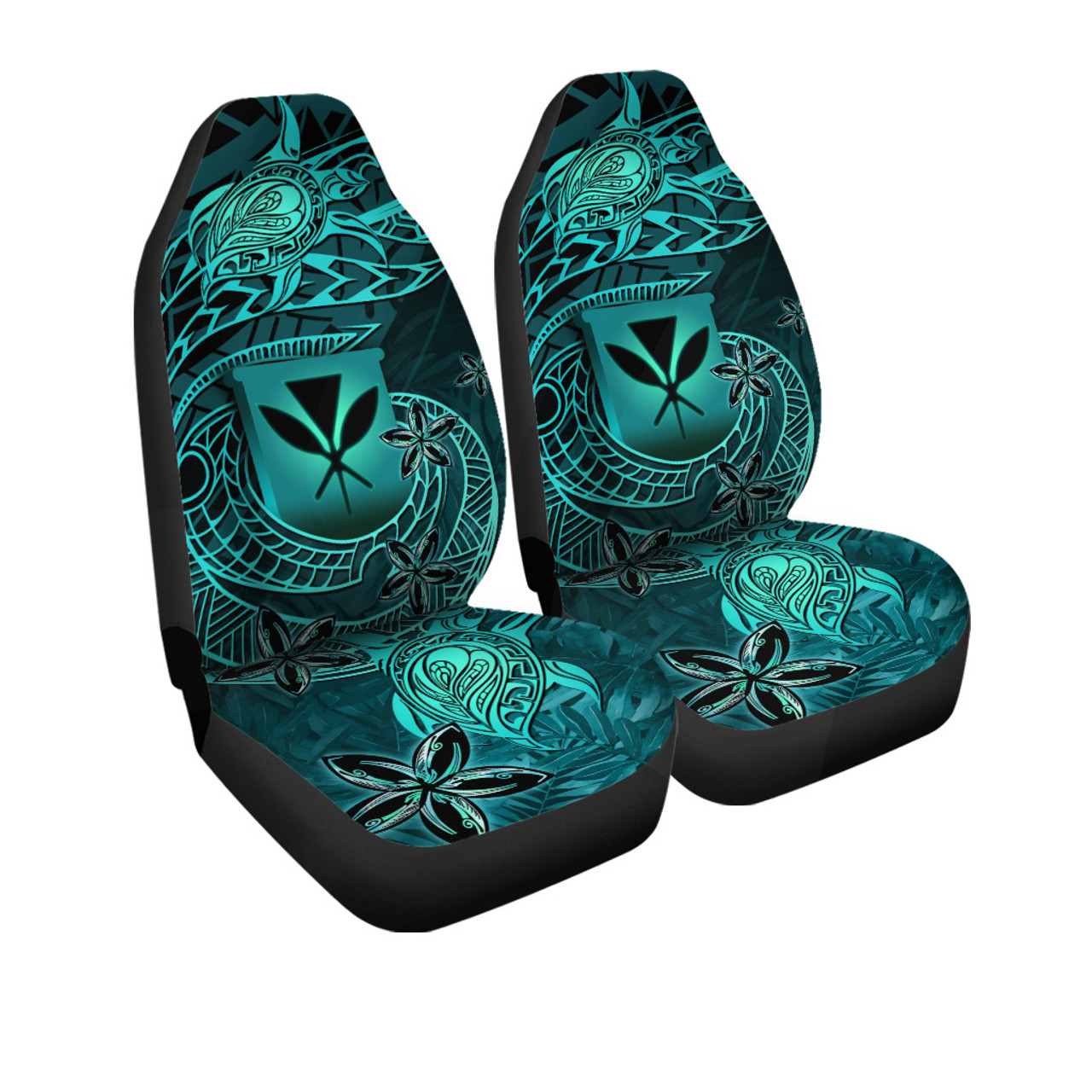 Hawaii Car Seat Covers Kanaka Maoli Tropical Leaves Polynesian Pattern