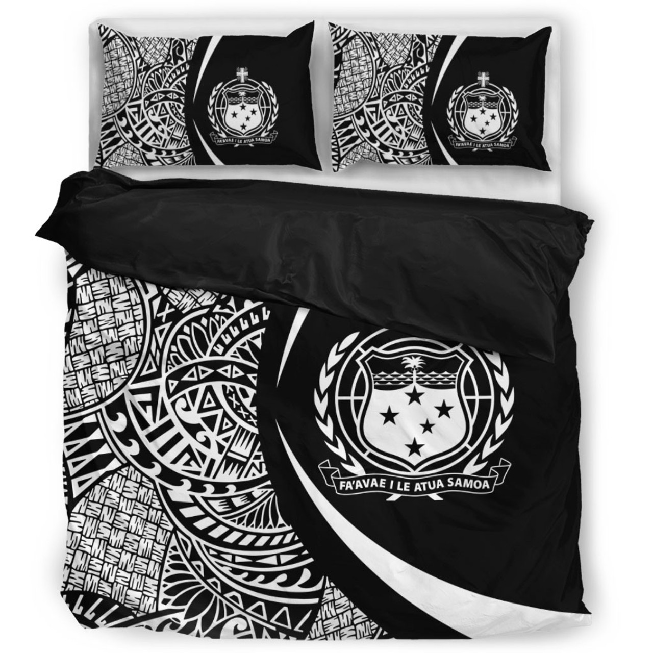 Samoa Bedding Set Lauhala White Circle Style