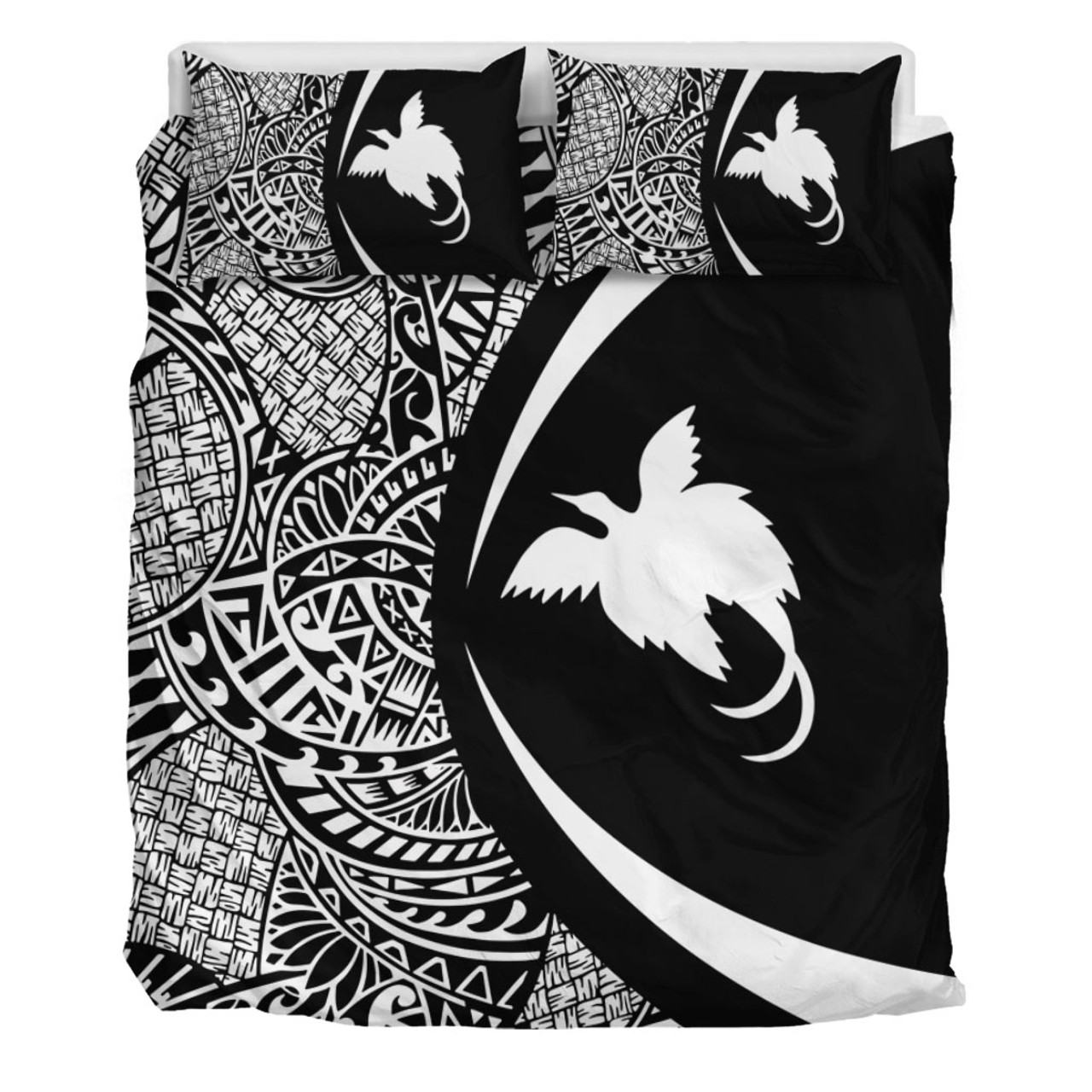 Papua New Guinea Bedding Set Lauhala White Circle Style