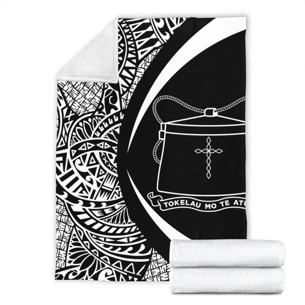 Tokelau Premium Blanket Lauhala White Circle Style