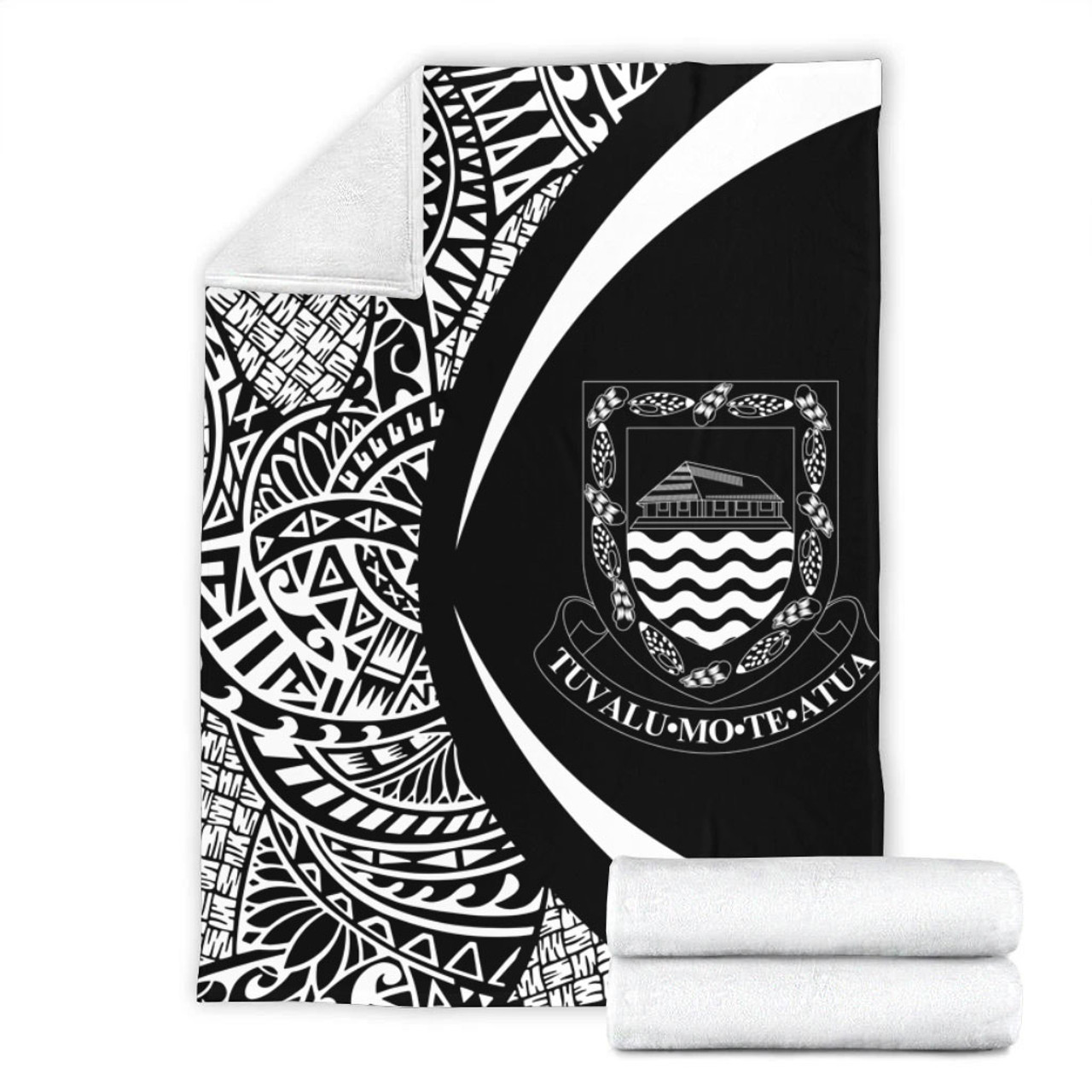 Tuvalu Premium Blanket Lauhala White Circle Style