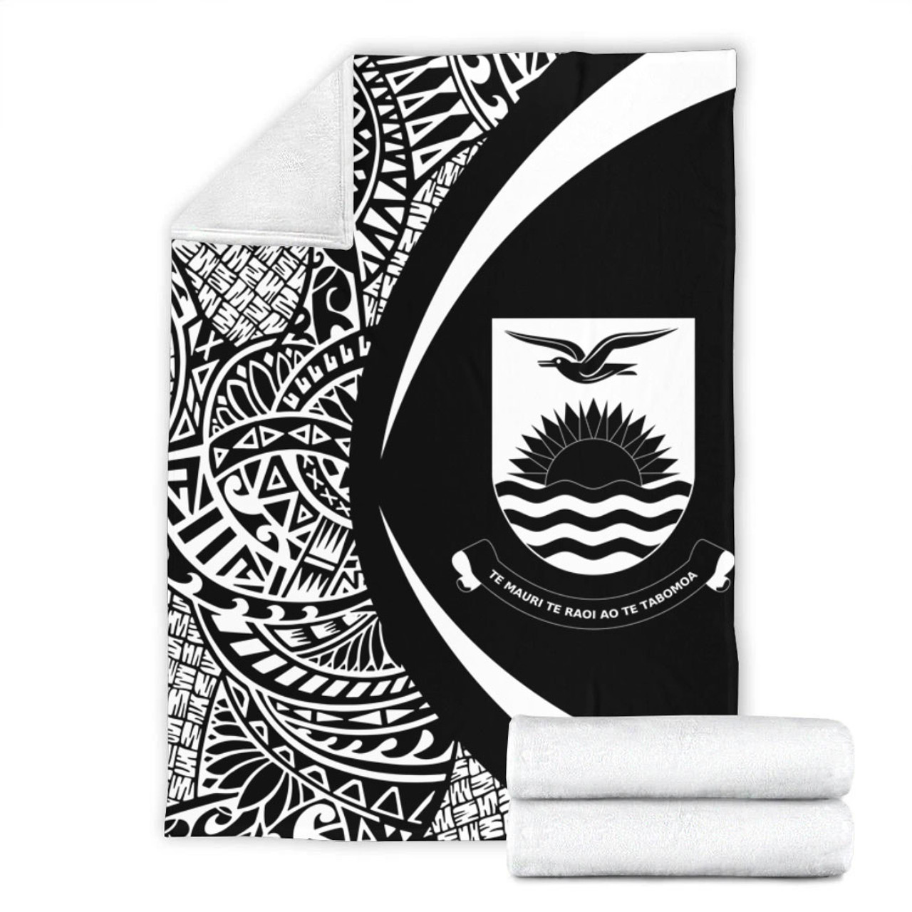 Kiribati Premium Blanket Lauhala White Circle Style