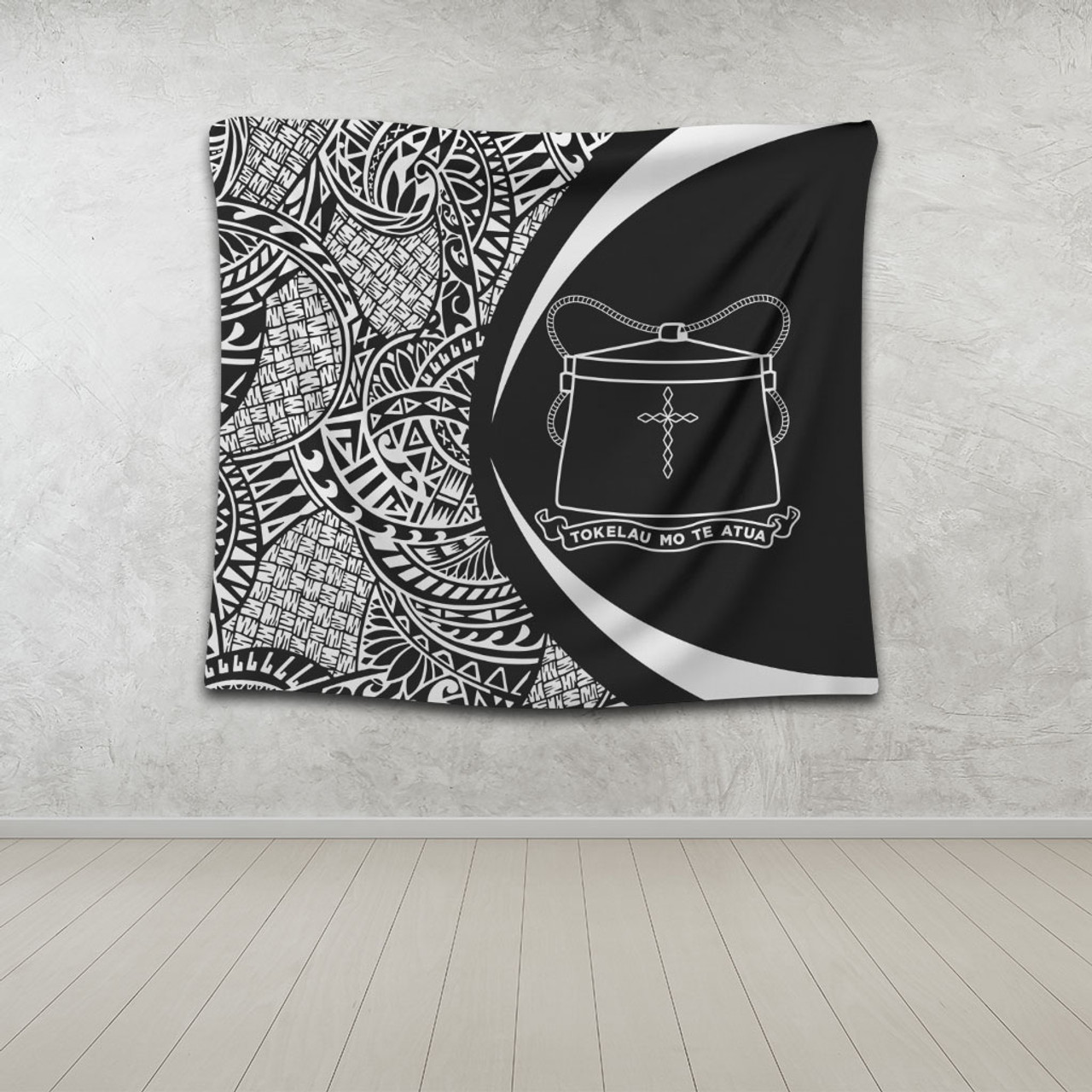Tokelau Tapestry Lauhala White Circle Style