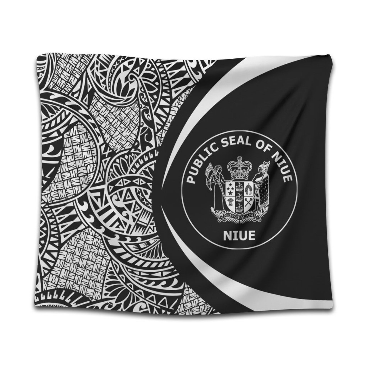 Niue Tapestry Lauhala White Circle Style