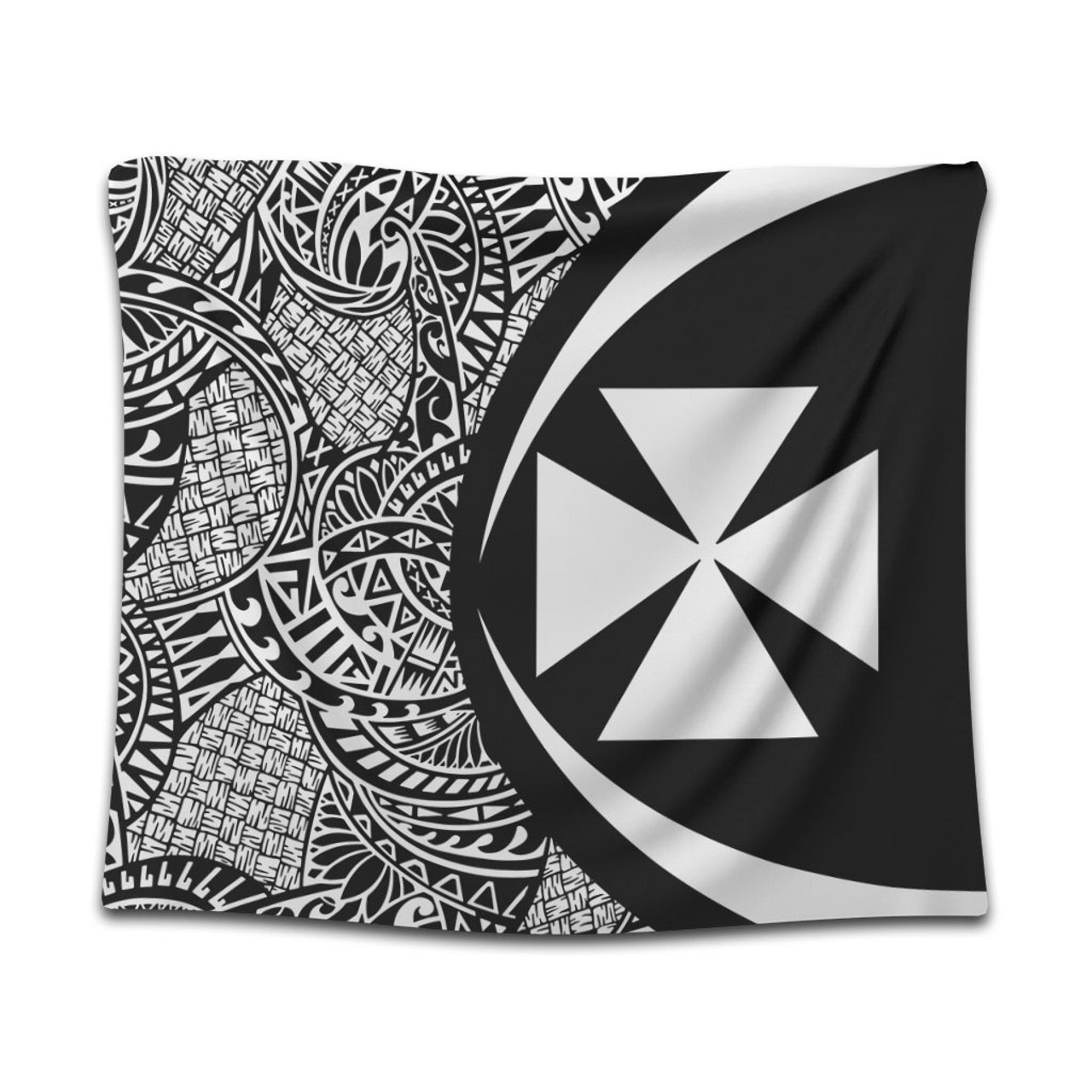 Wallis And Futuna Tapestry Lauhala White Circle Style