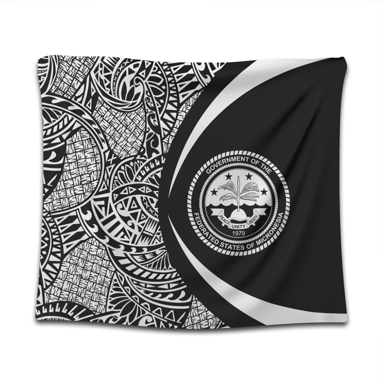 Federated States Of Micronesia Tapestry Lauhala White Circle Style