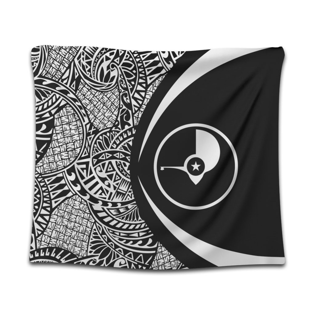 Yap State Tapestry Lauhala White Circle Style