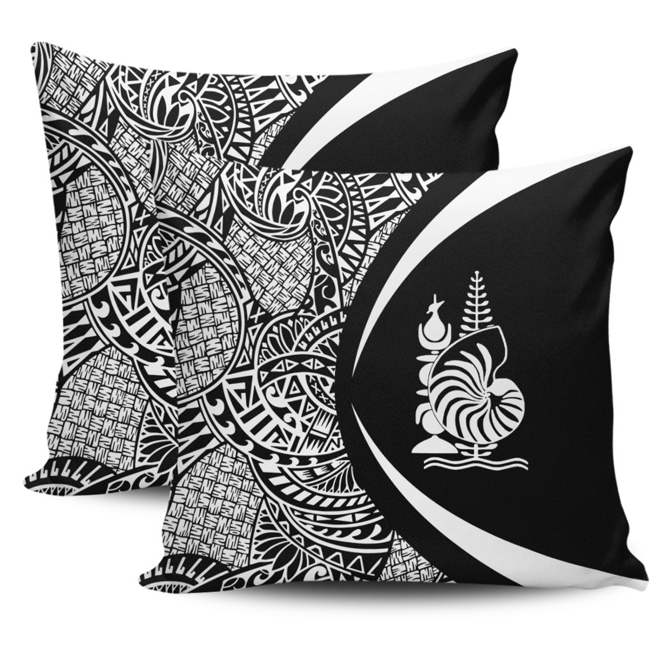 New Caledonia Pillow Cover Lauhala White Circle Style