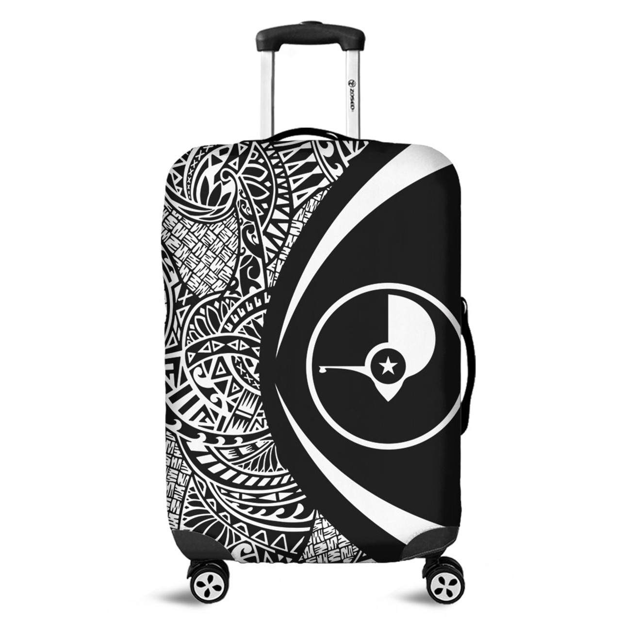 Yap State Luggage Cover Lauhala White Circle Style