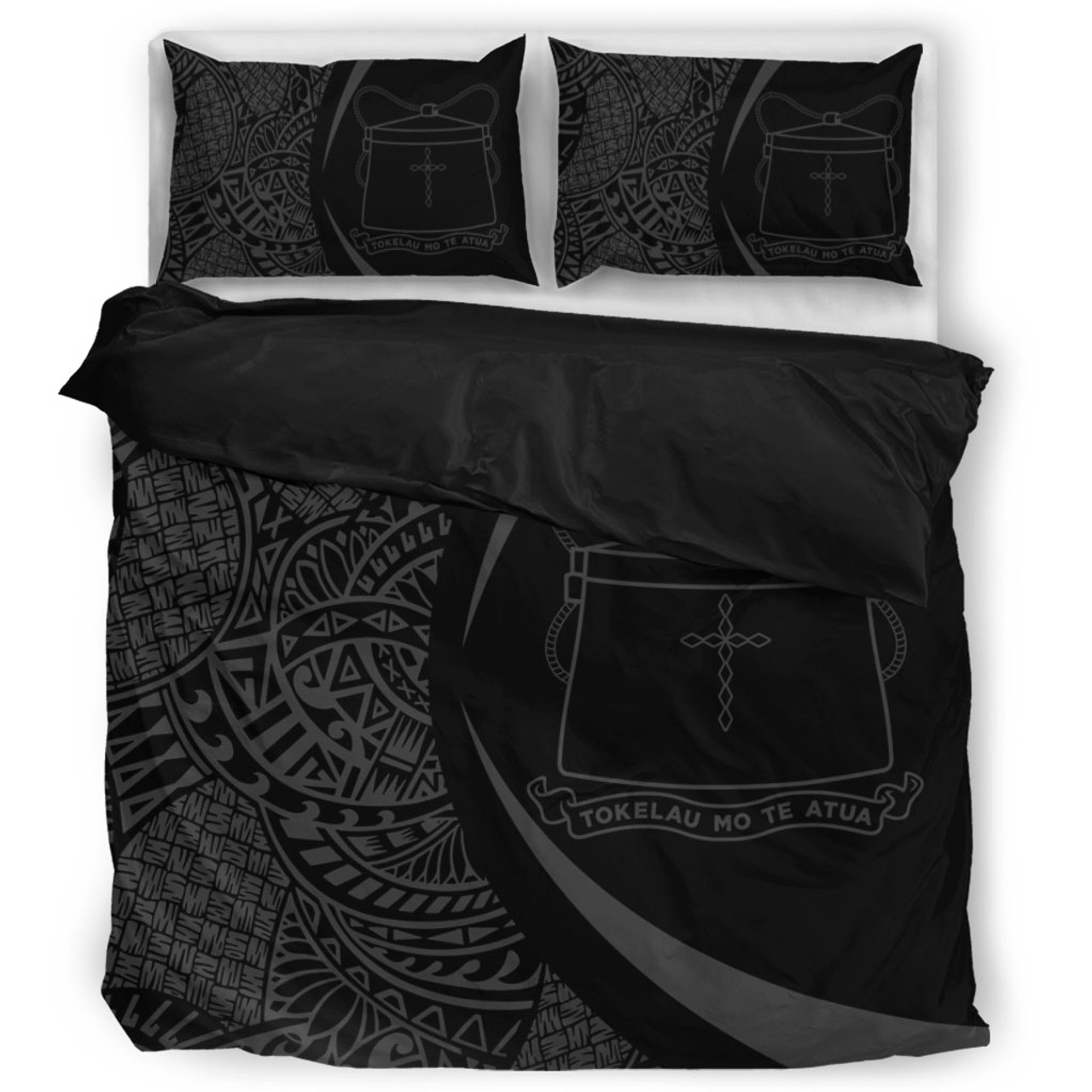 Tokelau Bedding Set Lauhala Gray Circle Style