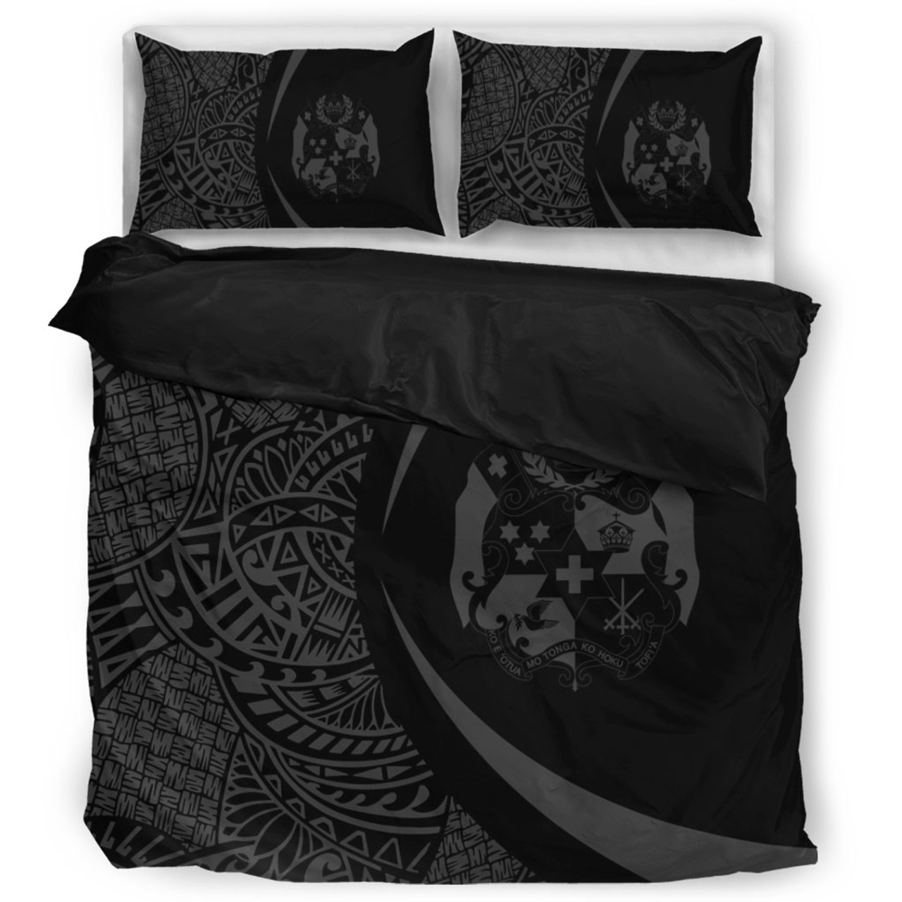 Tonga Bedding Set Lauhala Gray Circle Style