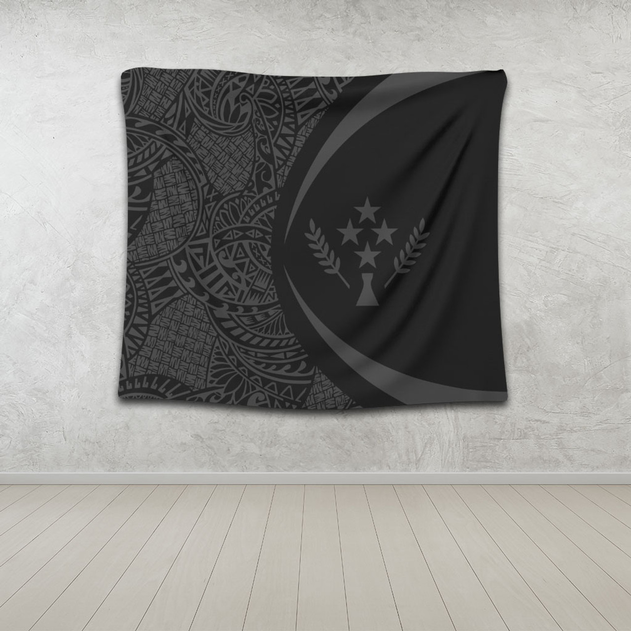 Kosrae Tapestry Lauhala Gray Circle Style
