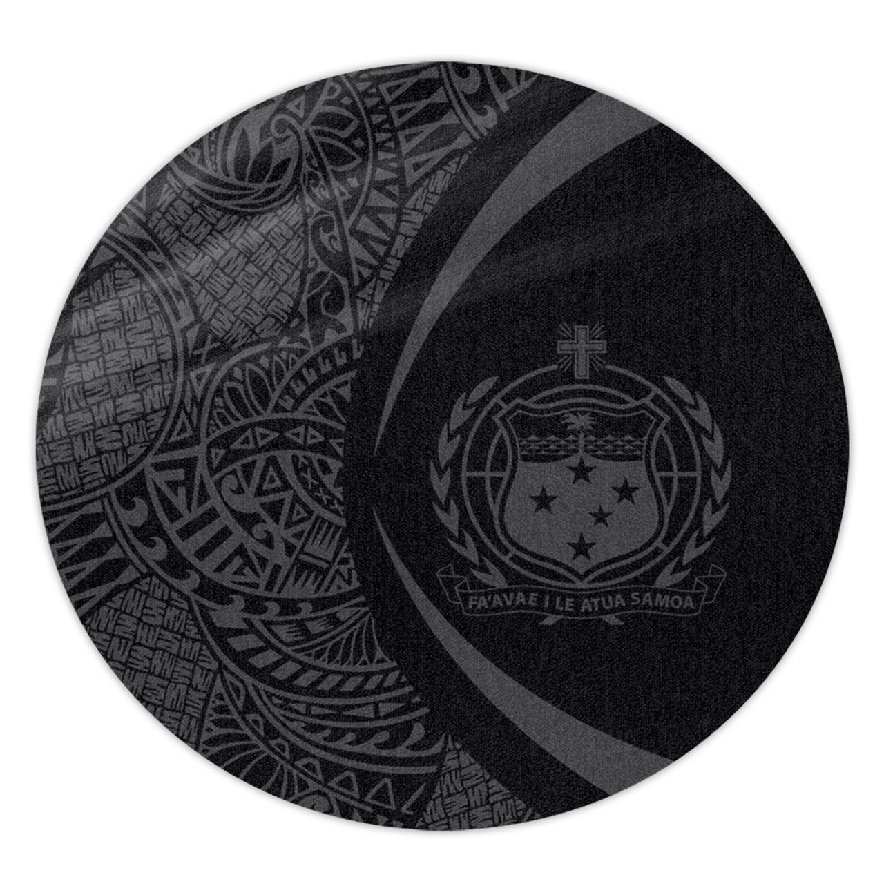 Samoa Round Rug Lauhala Gray Circle Style