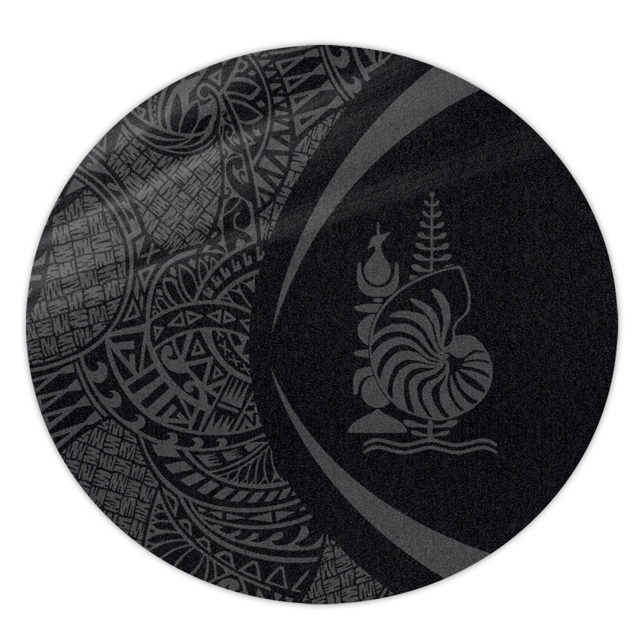 New Caledonia Round Rug Lauhala Gray Circle Style