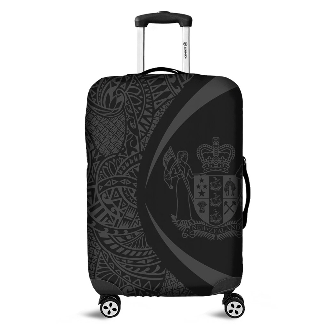 New Zealand Luggage Cover Lauhala Gray Circle Style